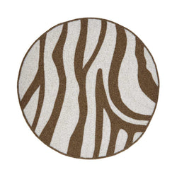 Zebra beaded placemats with brown stripes by Joanna Buchanan.
