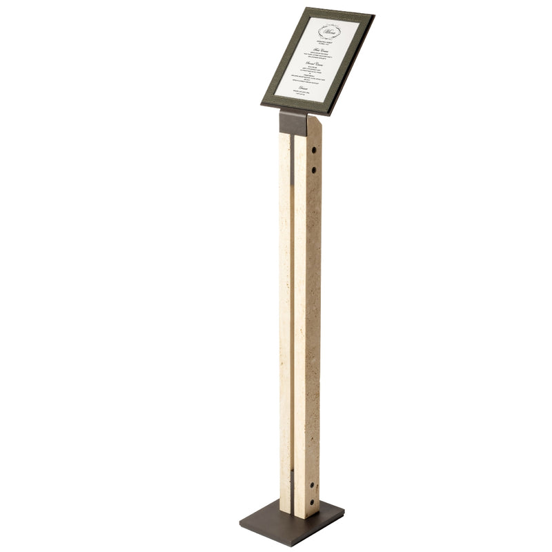 Pillar Leather & Stone Menu Stand No.1 – Giobagnara