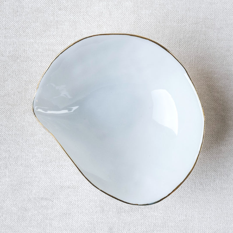 Side Bowl White with Golden Rim - Indulge Nº2