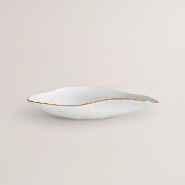 Set of 2 Side Bowls White with Golden Rim - Indulge Nº3