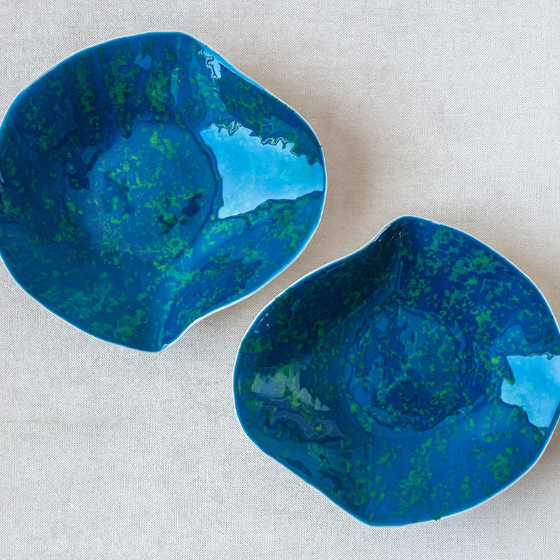 Set of 2 Small Plates Blue Lagoon - Indulge Nº5