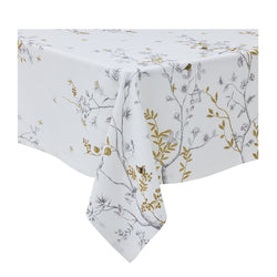'Mésanges' Tablecloth in White Linen by Alexandre Turpault
