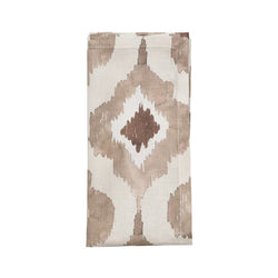 Folded Watercolor Ikat napkin by Kim Seybert presented on white background, sold at Amiramour 