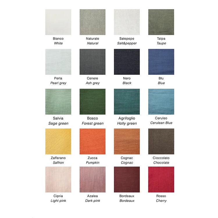 Colour chart insetti collection napkins