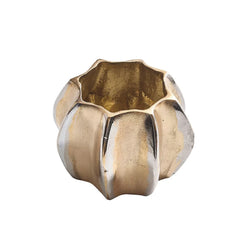 Front view of Desert Napkin Ring in Gold and Silver by Kim Seybert