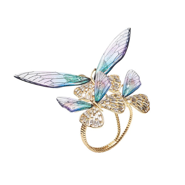 Flutter Napkin Ring in Lilac and Periwinkle by Kim Seybert, sold by Amirmour