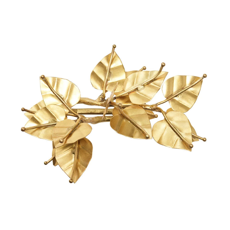 Bougainvillea Napkin Ring in gold by Kim Seybert top view