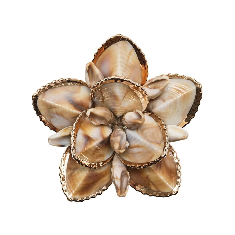 Beachcomber Napkin Rings with natural shell beads by Kim Seybert top view.