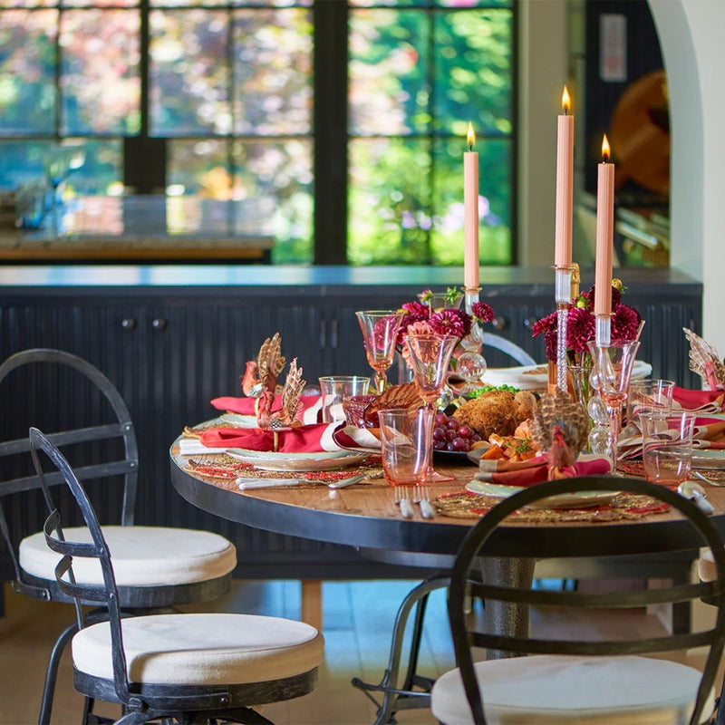 Thanksgiving table decorated with Gobble Napkin Ring and fall-themed accents