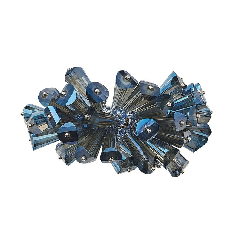 Top view of Dazzle Napkin Ring in midnight blue by Kim Seybert, set of 4