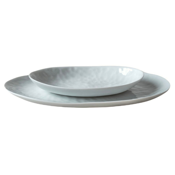 Dinnerware Set Oval Dishes White - Ovum Nº2+Nº4