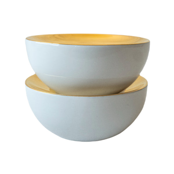 Set of 2 Side Dishes Gold - Ovum Nº8