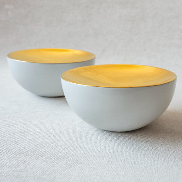Set of 2 Side Dishes Gold - Ovum Nº8