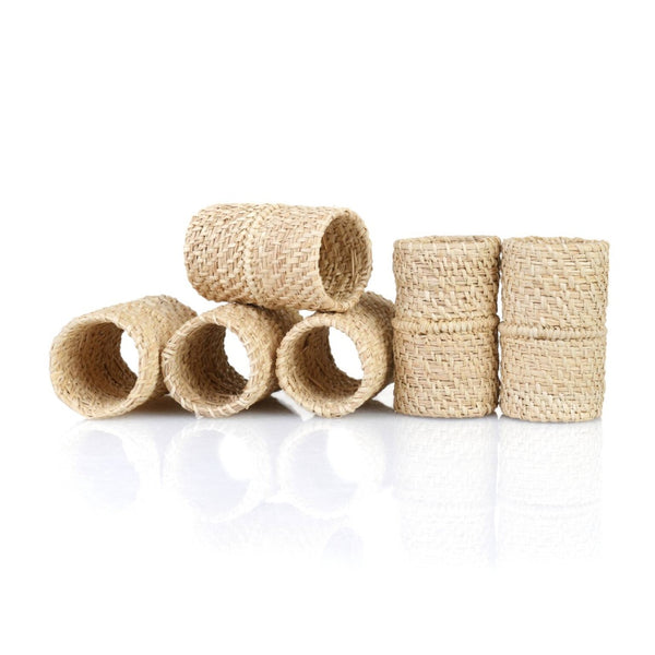 Set of six Beige Rings napkin rings by Roseberry Home, available at Amiramour