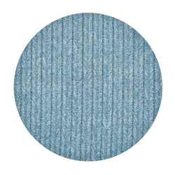 Indigo blue woven herringbone round placemat by Kim Seybert.