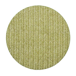 Moss green Chevron placemat with textured stitching by Kim Seybert.