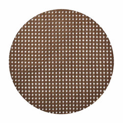 Reed placemat in brown faux wicker by Kim Seybert luxury tableware.