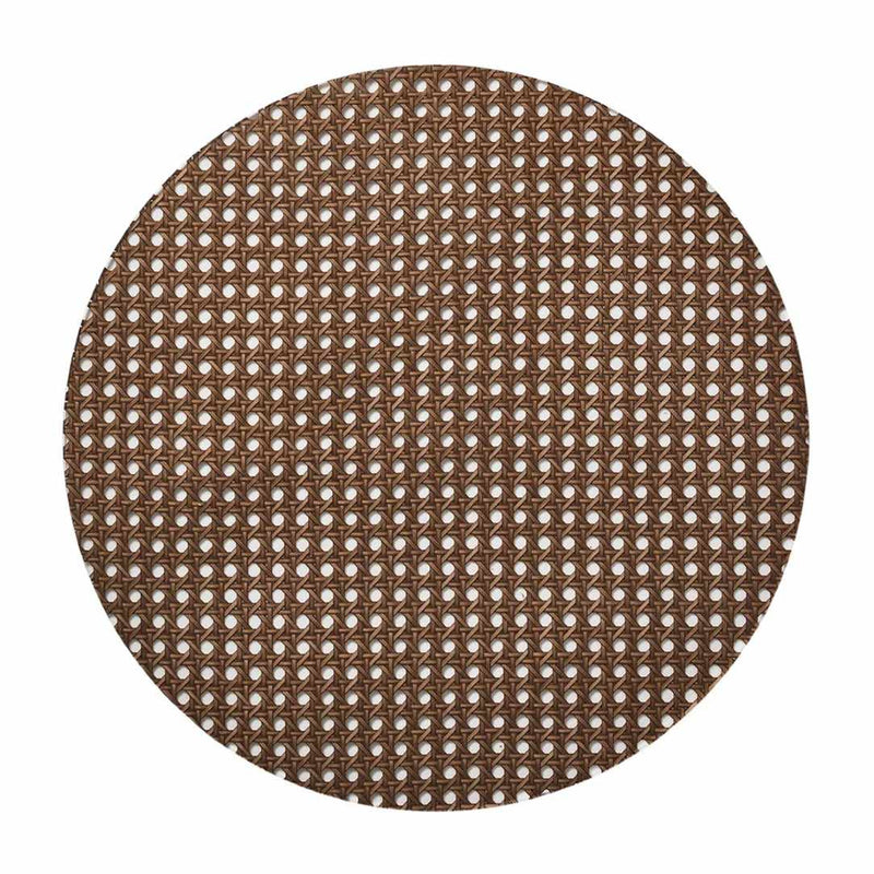 Reed placemat in brown faux wicker by Kim Seybert luxury tableware.