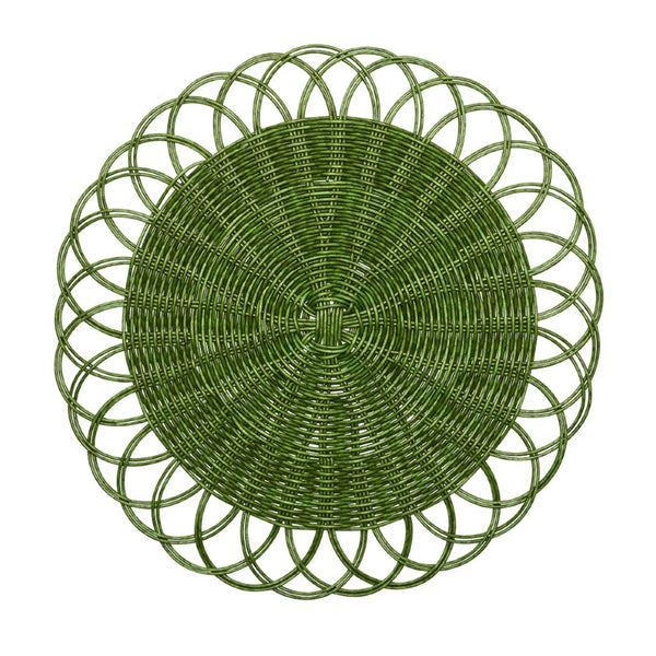 Alfresco Placemats in green with handwoven texture by Kim Seybert.