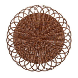 Brown Alfresco placemat by Kim Seybert luxury tableware.