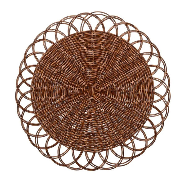 Brown Alfresco placemat by Kim Seybert luxury tableware.