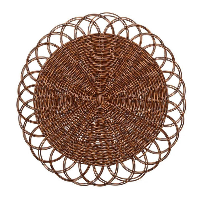 Brown Alfresco placemat by Kim Seybert luxury tableware.