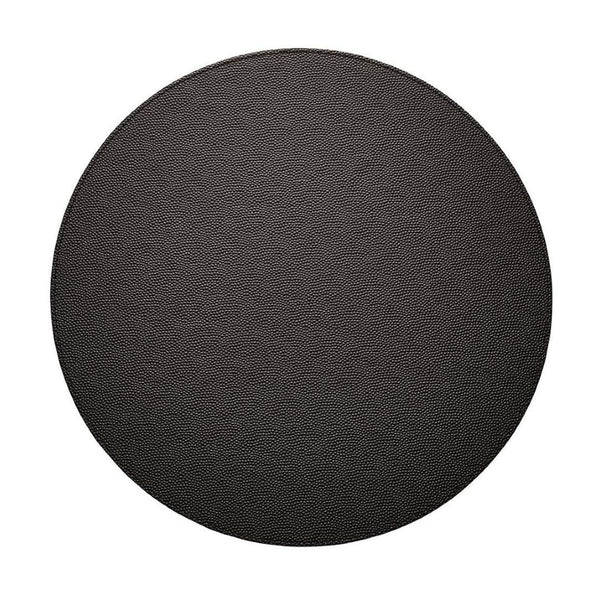 Elegant Shagreen placemat in black for refined dining by Kim Seybert.