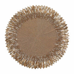 Kim Seybert Ray placemat in gold and crystal sequins.