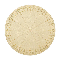 Gold Dew Drops placemat with resin gemstone border by Kim Seybert.