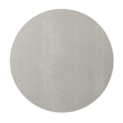 Grey faux shagreen placemat with textured finish by Kim Seybert.