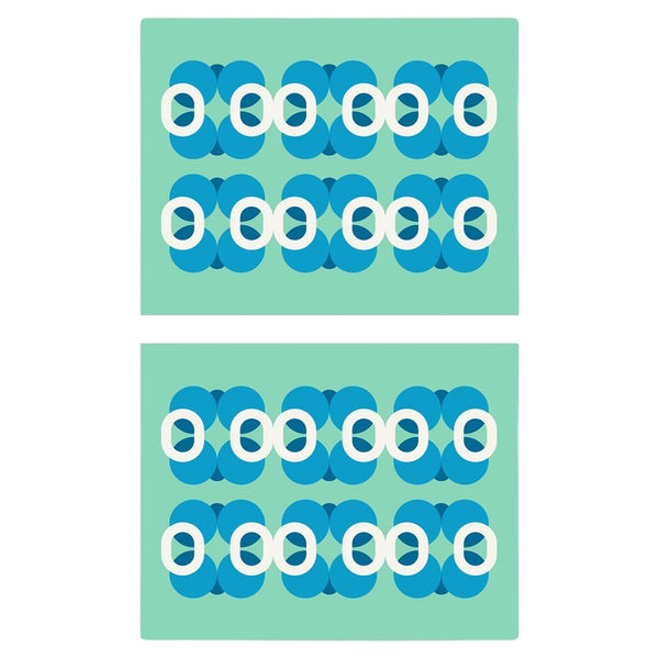 Bubble side of Bubble Vert reversible placemat by Alto Duo.