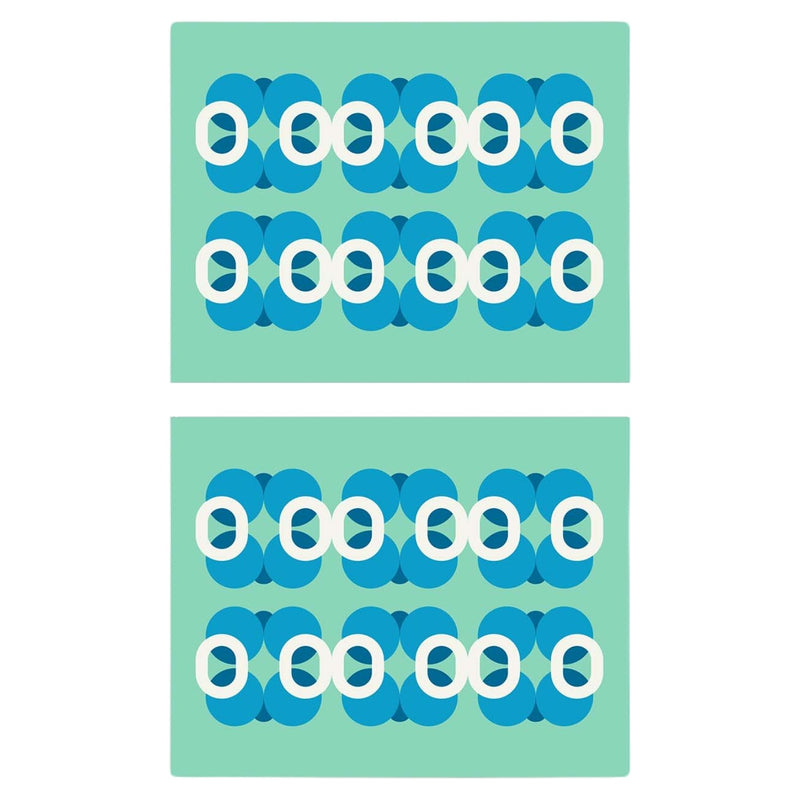 Bubble side of Bubble Vert reversible placemat by Alto Duo.