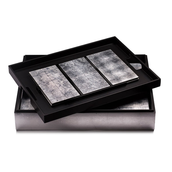 Grand Matbox with silver leaf placemats and coasters showing coasters.