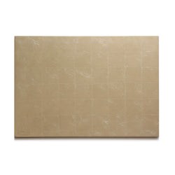 Champagne silver leaf placemat with matte lacquered finish by Posh Trading Company.