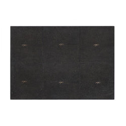 Chocolate brown faux shagreen placemat with hand-polished finish by Posh Trading Company.