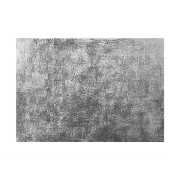 Handcrafted placemat made from genuine silver leaf with lacquer finish by Posh Trading Company.