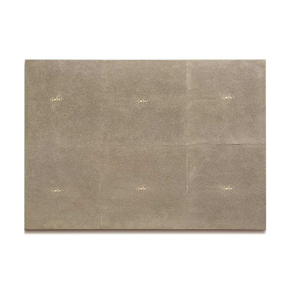 Natural faux shagreen placemat with hand-polished finish by Posh Trading Company.