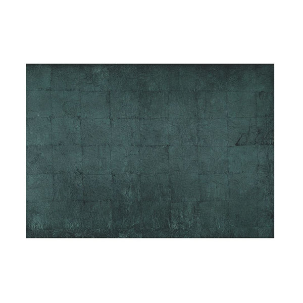 Stormy sky silver leaf placemat with polished lacquered finish by Posh Trading Company.