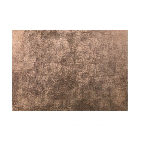 Taupe silver leaf placemat with polished lacquered finish by Posh Trading Company.