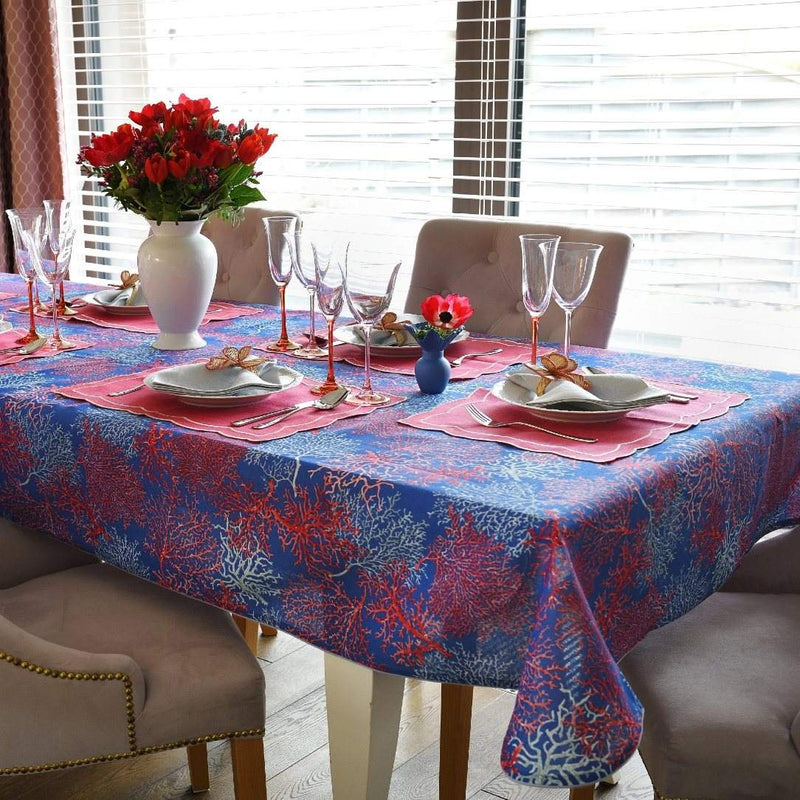 Amiramour Griggio Linen Napkins by Roseberry Home styled on coastal casual table setting