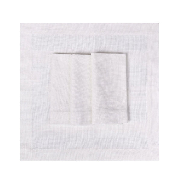 White Panama Napkins by Roseberry Home on white background