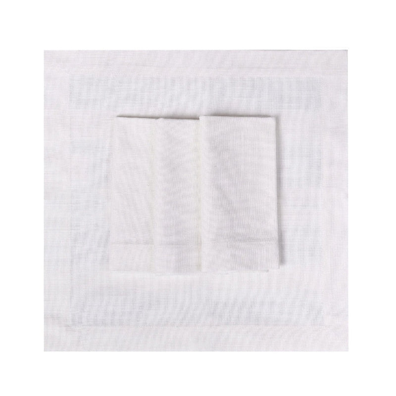 White Panama Napkins by Roseberry Home on white background