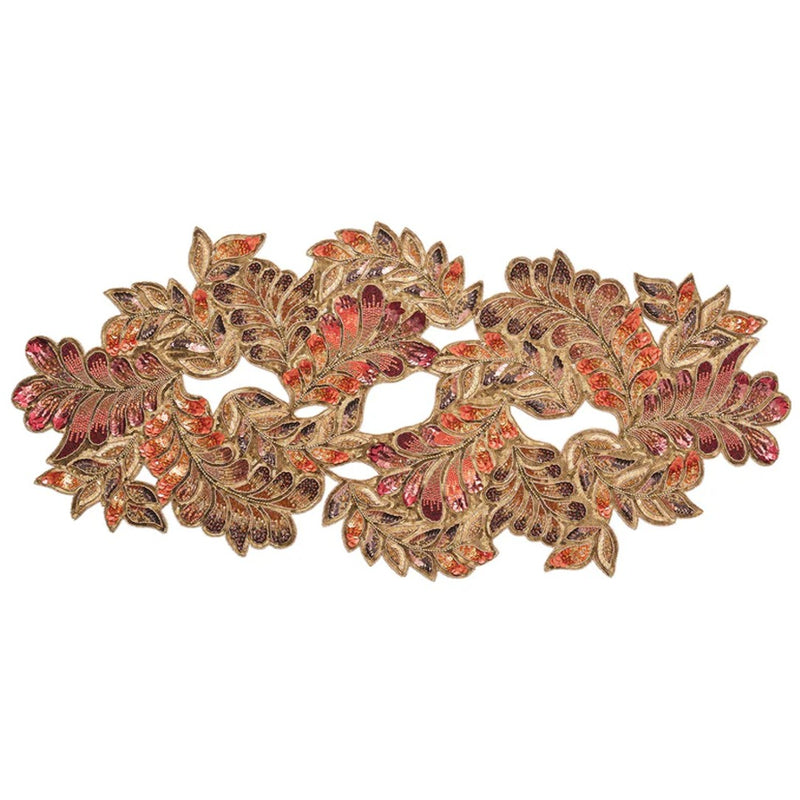 'Maple Hues' Table Runner in Brown & Orange by Kim Seybert