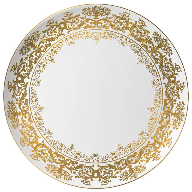 Flat Cake Serving Plate 31 - Chelsea Gold Fond Blanc