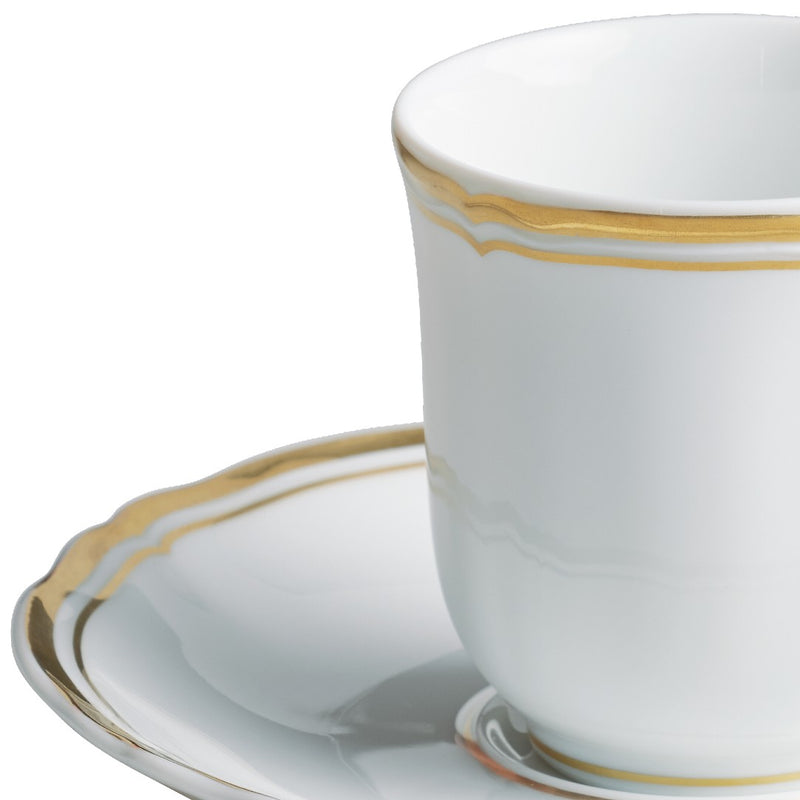 Coffee Cup  - Mazurka White & Gold