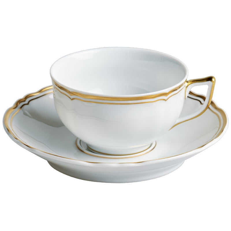 Tea Saucer  - Mazurka White & Gold
