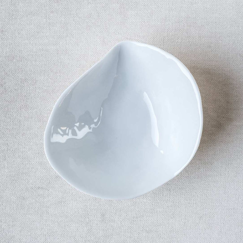 Luxury Limoges porcelain side bowls White No2 Indulge Sarah-Linda on a light gray background