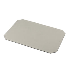 Zac leather placemat in grey with two stitching rows by Giobagnara.