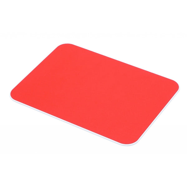 Rectangular Corian placemat with red leather insert by Giobagnara.
