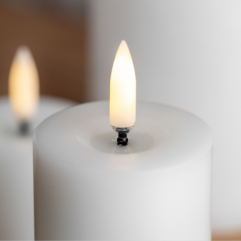 White light deals led pillar candles